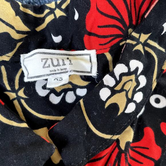 Zuri Dark Floral Print Sleeveless Dress - X-Small - Picture 4 of 10